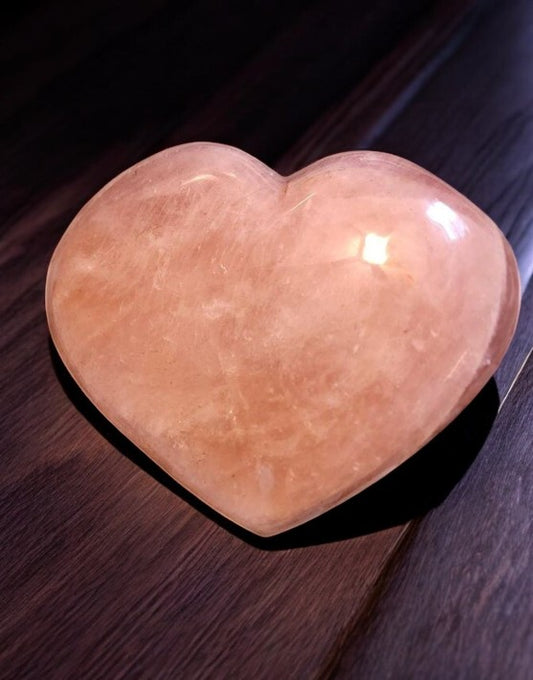 8 lb Polished Rose Quartz Puffy Heart