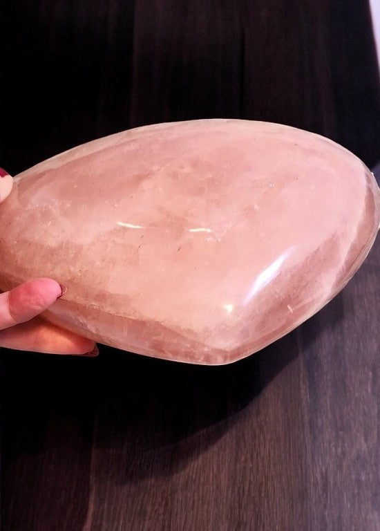 8 lb Polished Rose Quartz Puffy Heart