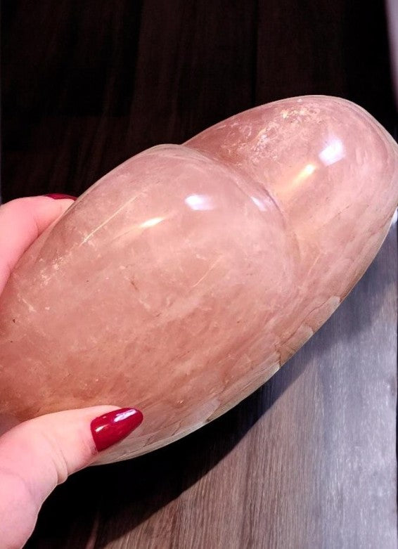 8 lb Polished Rose Quartz Puffy Heart