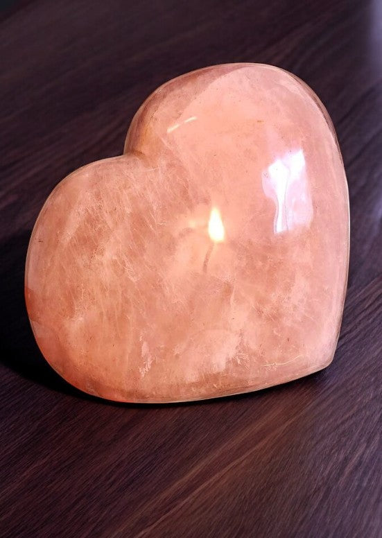 8 lb Polished Rose Quartz Puffy Heart